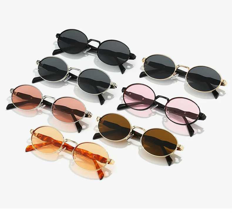 Trendy Retro Oval Sunglasses for Women Men Unisex Y2K Vintage Fashion Design Round Glasses Eyeglasses Eyewear