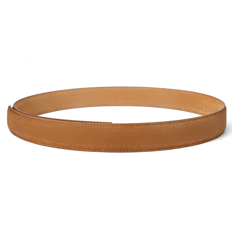 35cm Unisex Belt Suede Style er Belts Soft Leather Suitable for Automatic Buckle 251110