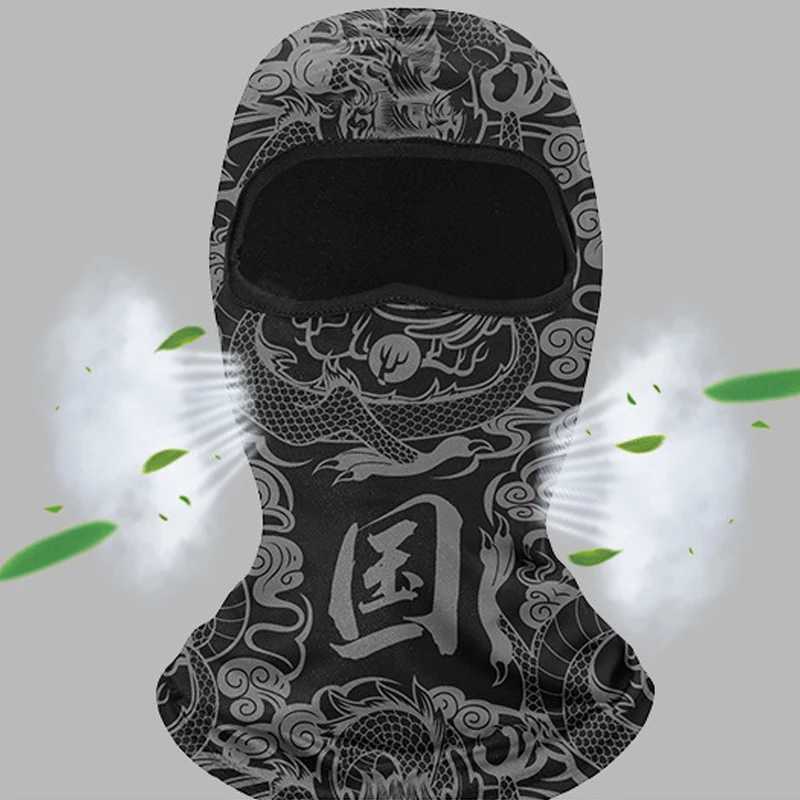 Summer Motorcycle Balaclava Bicycle Hat MTB Bike Bicycle Helmet Hood Caps Men Skull Full Face Mask Breathable Cycling Headgear S251110