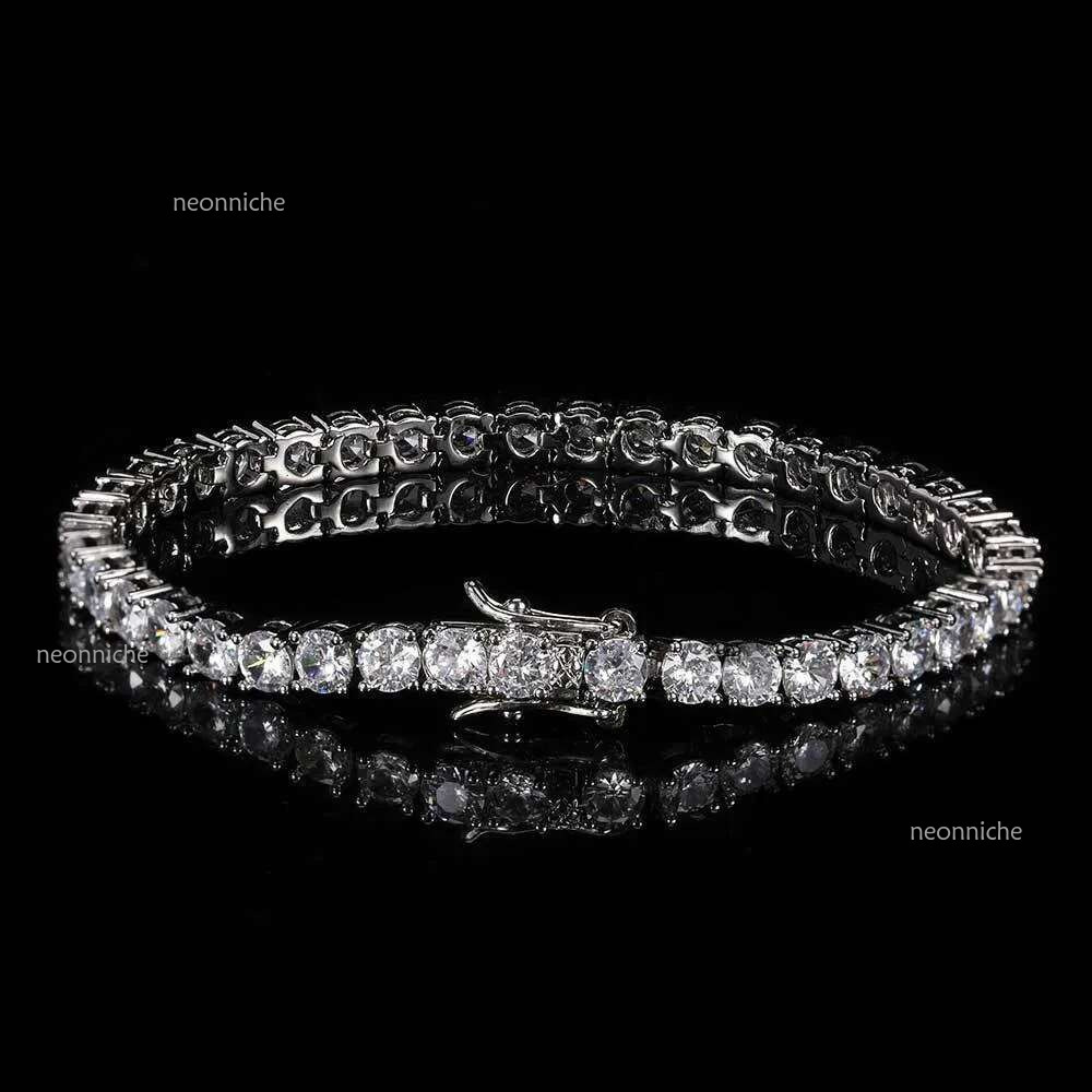 tennis chain bracelet necklace for women men gold plated 5mm w dia choker hip hop fine womens necklaces mens designer jewelry chains personalize