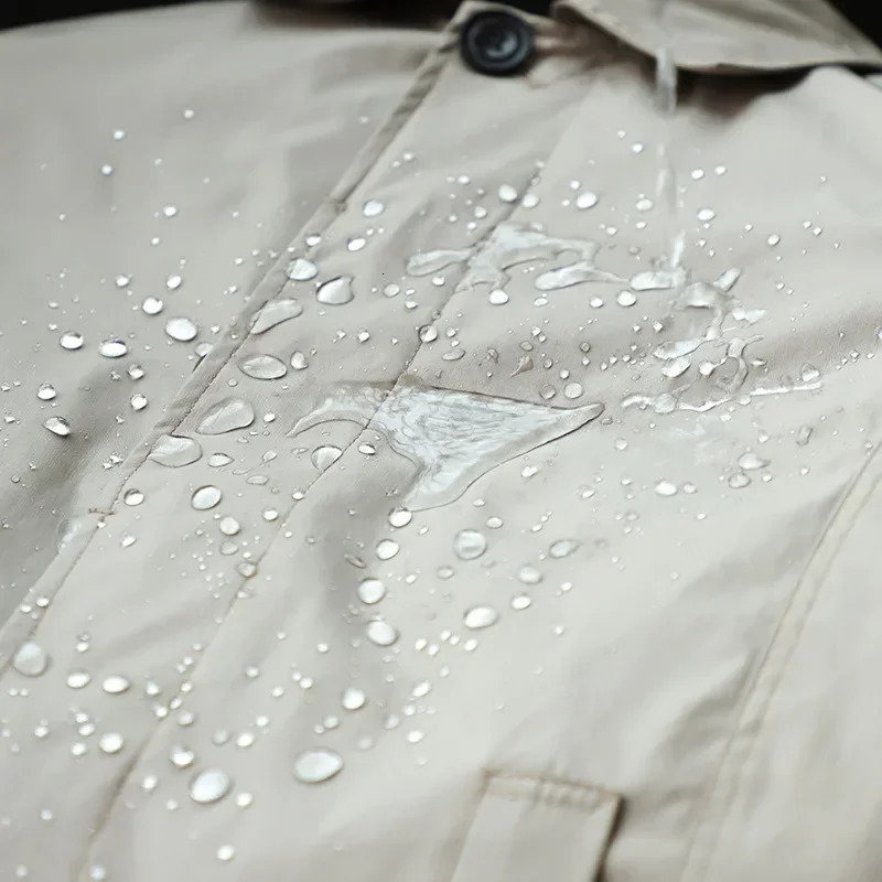 Men Clothing Waterproof and Tear-resistant Autumn Winter Japanese Style Quilted Warm Mens Mid-length Trench Coat 251105