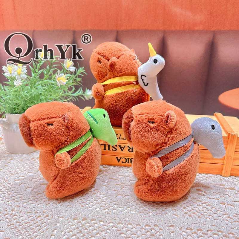 Cartoon Capybara Plush Keychain Bag Pendant Hanging Decoration Cute Stuffed Doll Desktop Toy Decoration Car Keychain Childrens Gift W250411