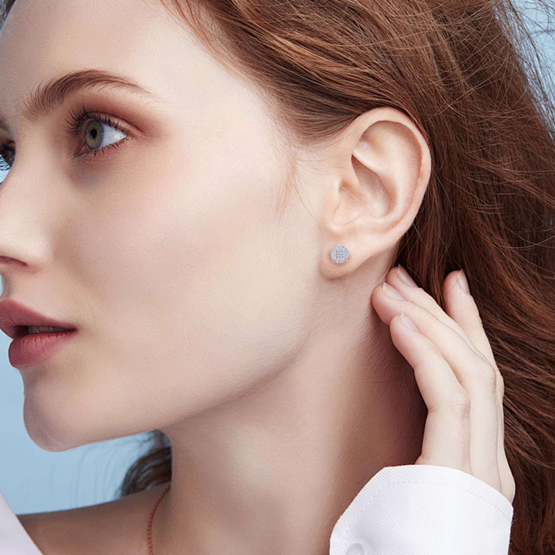 Luxury Stud Earrings Gold Plated 925 Sterling Silver VVS Moissanite Diamond Earrings With GRA Certificate Pass Diamond Tester