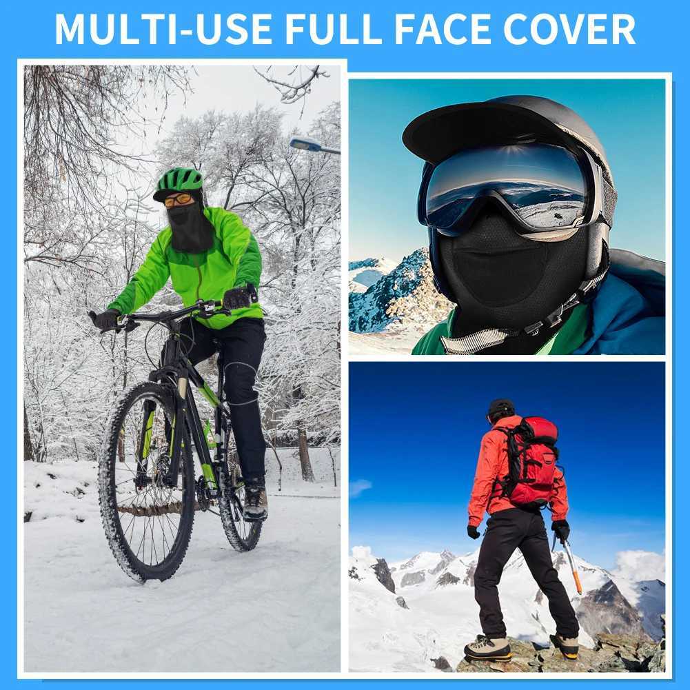 WEST BIKING Winter Sport Cycling Cap Bike Full Face Cover Neck Warmer Men Women Scarf Ski Bicycle Motocycle Fleece Hat With Brim S251110