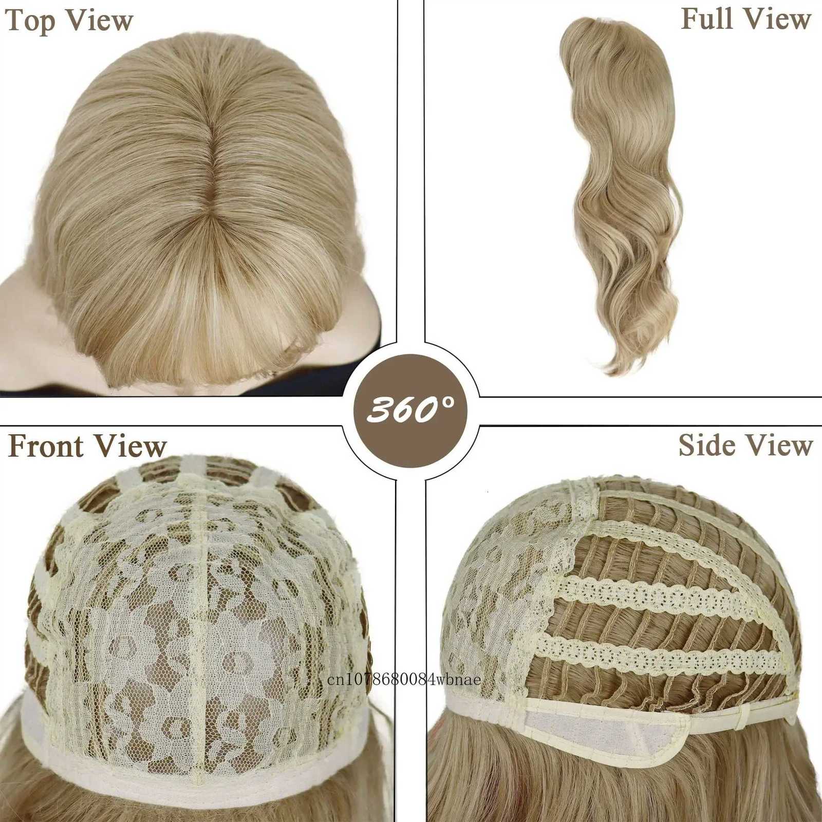 Blonde Wigs 25 Inch Long Wavy Synthetic Wig for Women Girls Natural Soft Hair Daily Cosplay Costume Party High Temperature FiberT251111