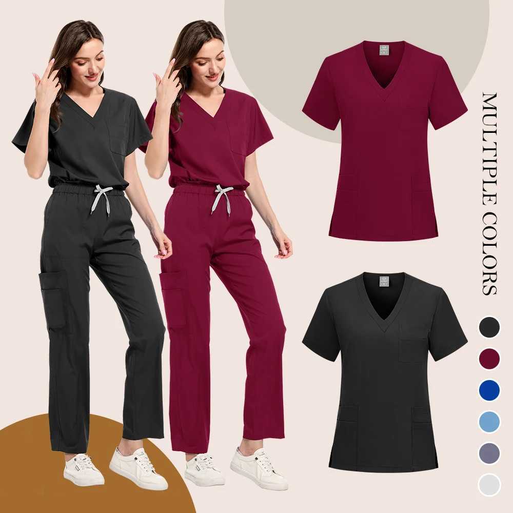 Nurse Uniform Woman Hospital Doctor Mens Medical Sweatshirt Nursing Pants Unisex Workshop Uniforms Beauty SPA Work Clothes New X250410