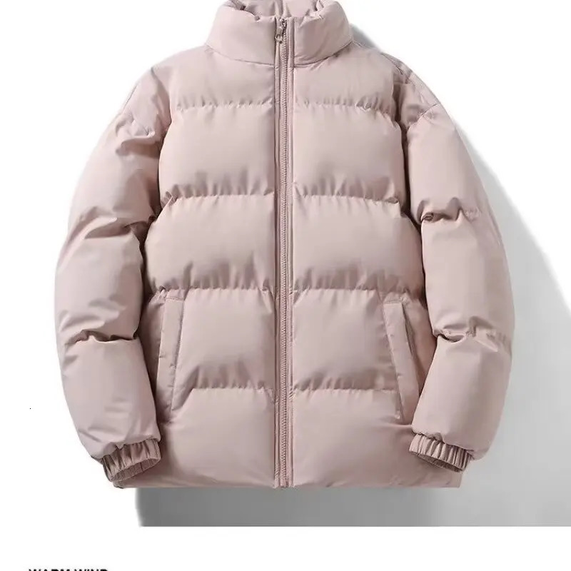 Down cotton jacket mens season trendy double-sided wear stand up collar thick warm jacket plus size cotton jacket 251106