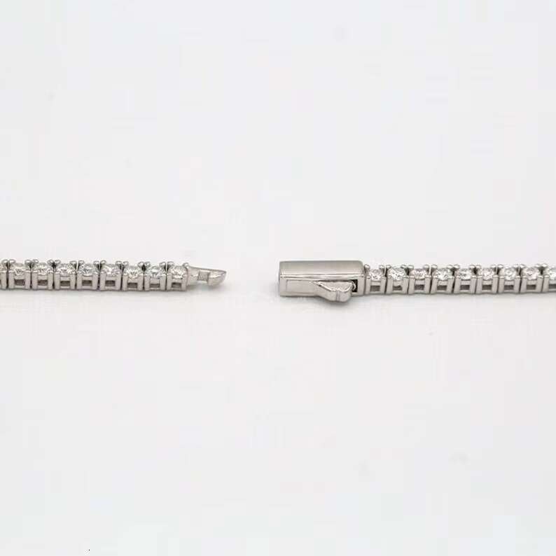 Custom 2mm Hiphop Tennis Bracelet Vvs Moissanite Diamond Bracelet Womens 925 Moissanite Tennis Chain