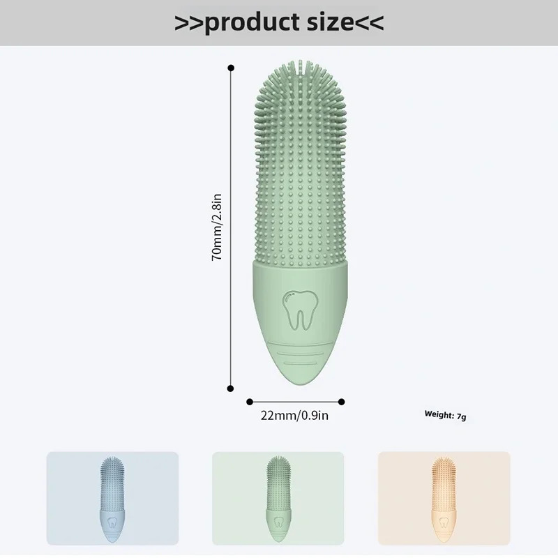 Dog Toothbrush 360 Cleaning Finger for Dogs Food Grade Silicone Cats Dental Care 251110