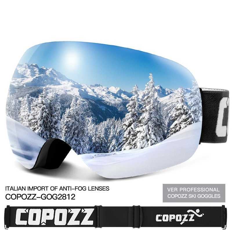COPOZZ Outdoor Sports Ski Goggles UV400 Protection Ski Mask Male Female Anti-Fog Big Face Snow Glasses Snowboard Skiing Eyewear K251110