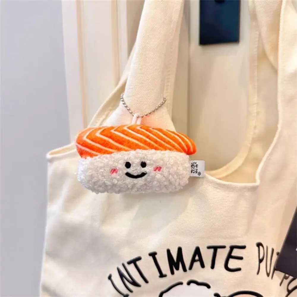 Creative salmon sushi plush doll keychain sweet shrimp plush doll toy expressing Korean style decoration W250411