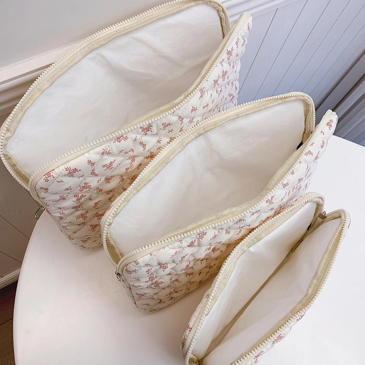1 Pc Chic Flower Print Quilted Laptop Bag 11 Inch/14 Inch/15 Inch Computer Bag Protection Case Laptop Sleeve Computer Case Bag 250407
