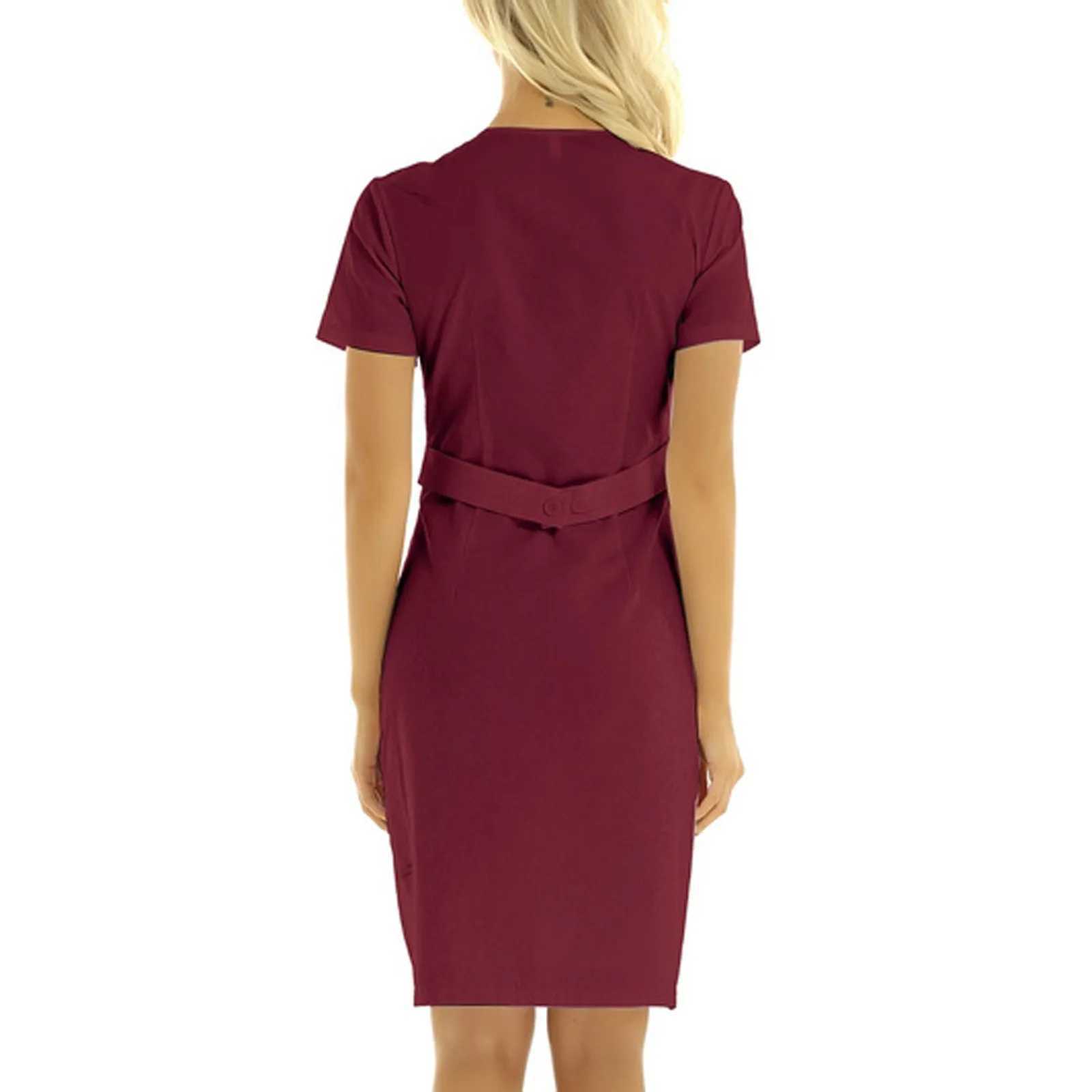 Nurse Uniform Dress Womens Short Sleeve Pharmacy Work Uniform Dress Medical Care Womens Leisure Care Shampoo Spa Dress X250410