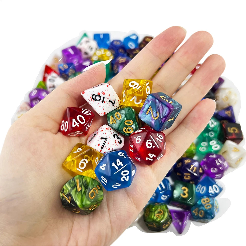 Dice Games Polyhedral Dice Set High Quality Mixed Dice Set Multiple Sytles With Velvet Bag For DND Game RPG Board Game 250403
