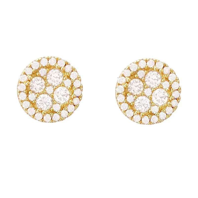 Trendy 925 Sterling Silver Geometric Moissanite Stud Earrings Screw Back for Women Men Handmade Jewelry Diamond Test Pass Gift