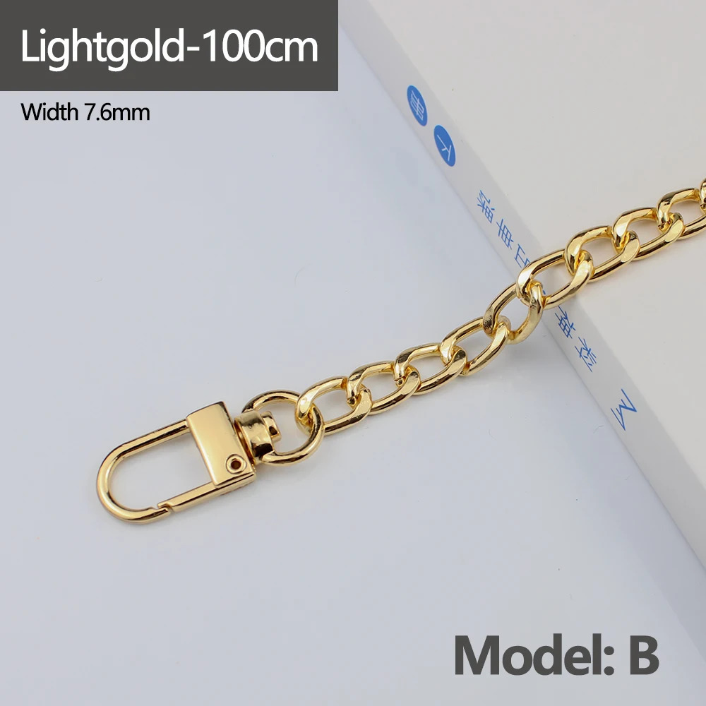 5Pcs 100-120CM Replacement Women Wide Metal Chain Bag Strap Handle Crossbody Shoulder Strap Accessories For Handbags 251110