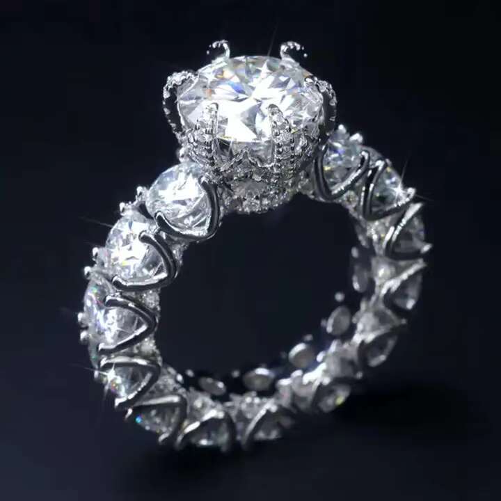 Gra Certificated Pass Diamond Tester Sterling Silver White Gold Vvs Moissanite Iced Out Ring Hiphop