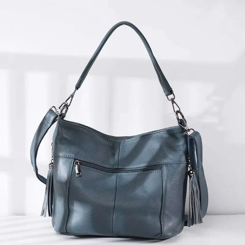 New Designer Genuine Cow Leather Tote Bag For Women - Soft & Lightweight Underarm Shoulder Bag, Large Capacity Casual Hobo