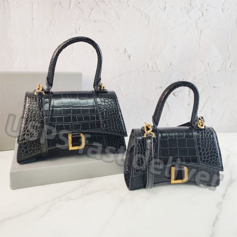 Hour glass bag Crocodile Embossed Top Handle Women Designer tote crossbody handbag Shoulder Luxurys handbags Alligator letter half moon lady fashion pillow bag