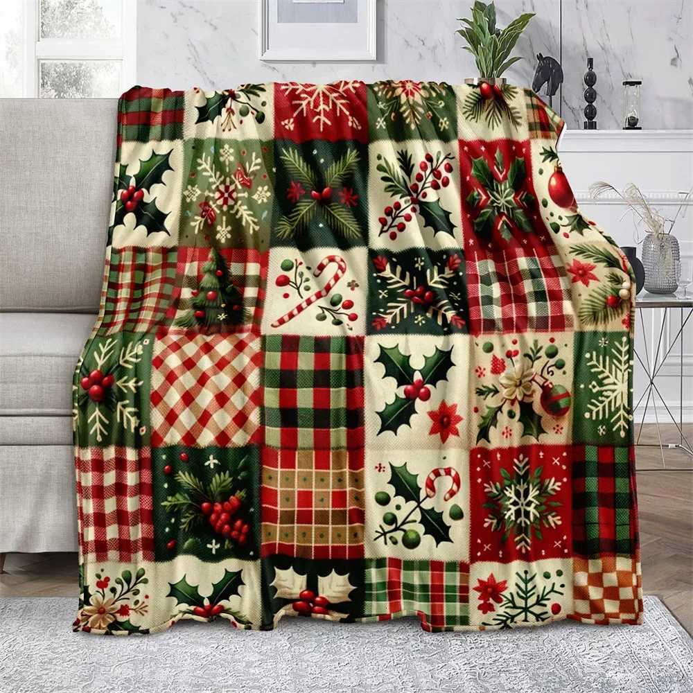 Plaid Candy Print Microfiber Blanket Super Soft Throw for Bed Sofa Lightweight Winter Warmth Blanket for Camping Picnic Use C251111
