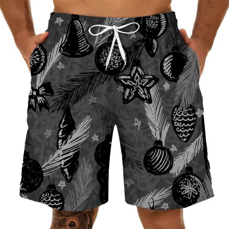 Plant Leaf Pattern Beach Shorts Mens Coconut Tree 3D Printed Swimming Trunk Summer Breathable Shorts Loose Board ShortsW250410