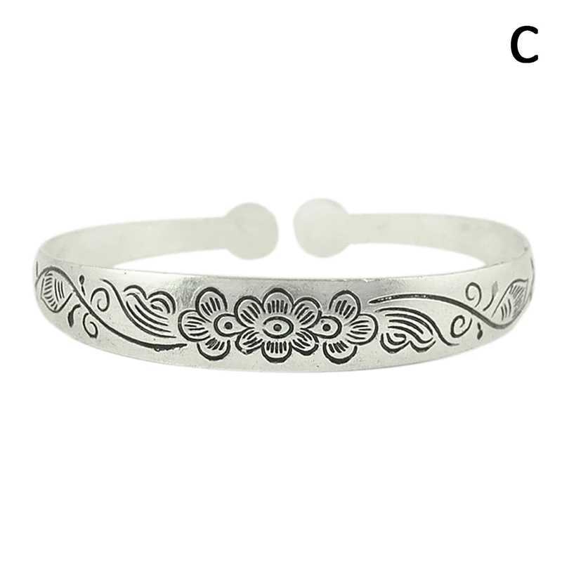 9styles Vintage Silver Bangles Bracelet Antique Tibetan Silver Bracelets For Women Tibetan Silver JewelryC250410