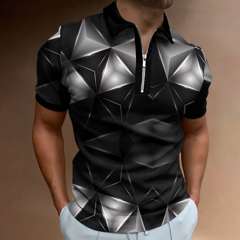 POLO Polo Collar Summer Regular Casual Short Pattern Summer Daily T-shirt