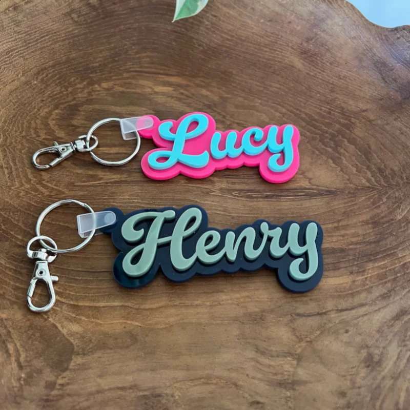 Customized Name Keychain Customized Backpack 3D Name Label Keychain Wedding Gift 250409
