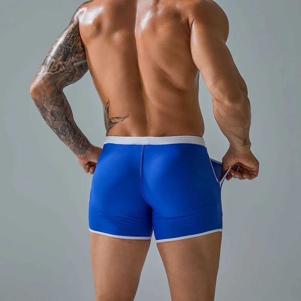 Brand Mens Swimsuit Luggage Outdoor Sexy Summer Stretch Beach Surfing Swimsuit Shorts Mens Swimsuit Swimming PantsW250410