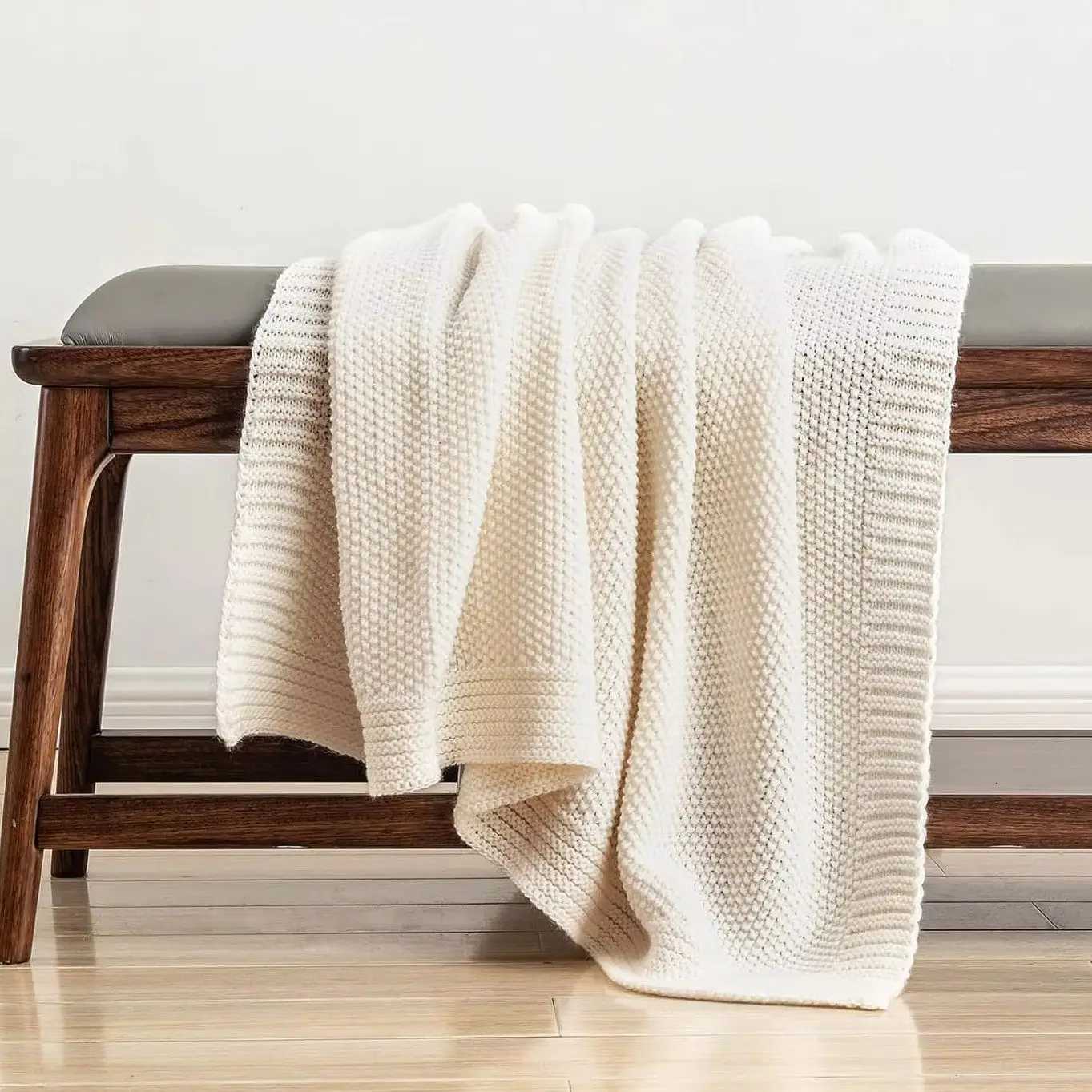 Battilo Thick Warm Waffle Throw Blanket Luxury Knitted Plaid Blanket for Sofa Couch Bedspread on the Bed Living Room Home Decor C251111