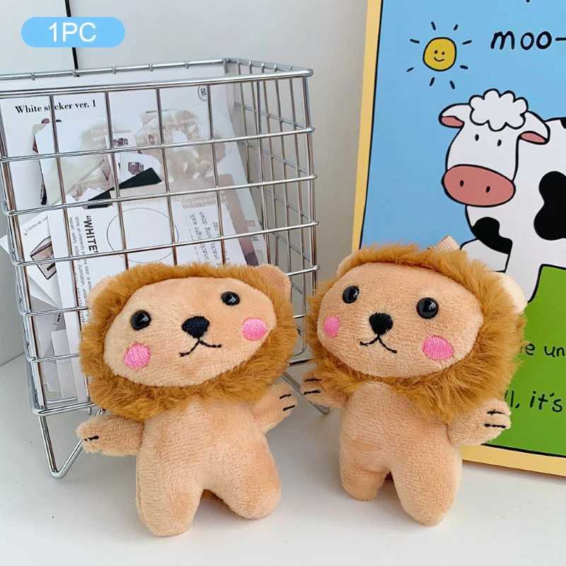 Cute lion plush toy cartoon animal stuffed toy keychain plush toy cute backpack pendant childrens gift keyholder W250411
