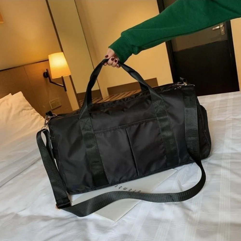 Oxford Travel Luggage Bag Multi-functional Multi Layered Nylon Duffle Bag Solid Color with Shoe Compartment 251110