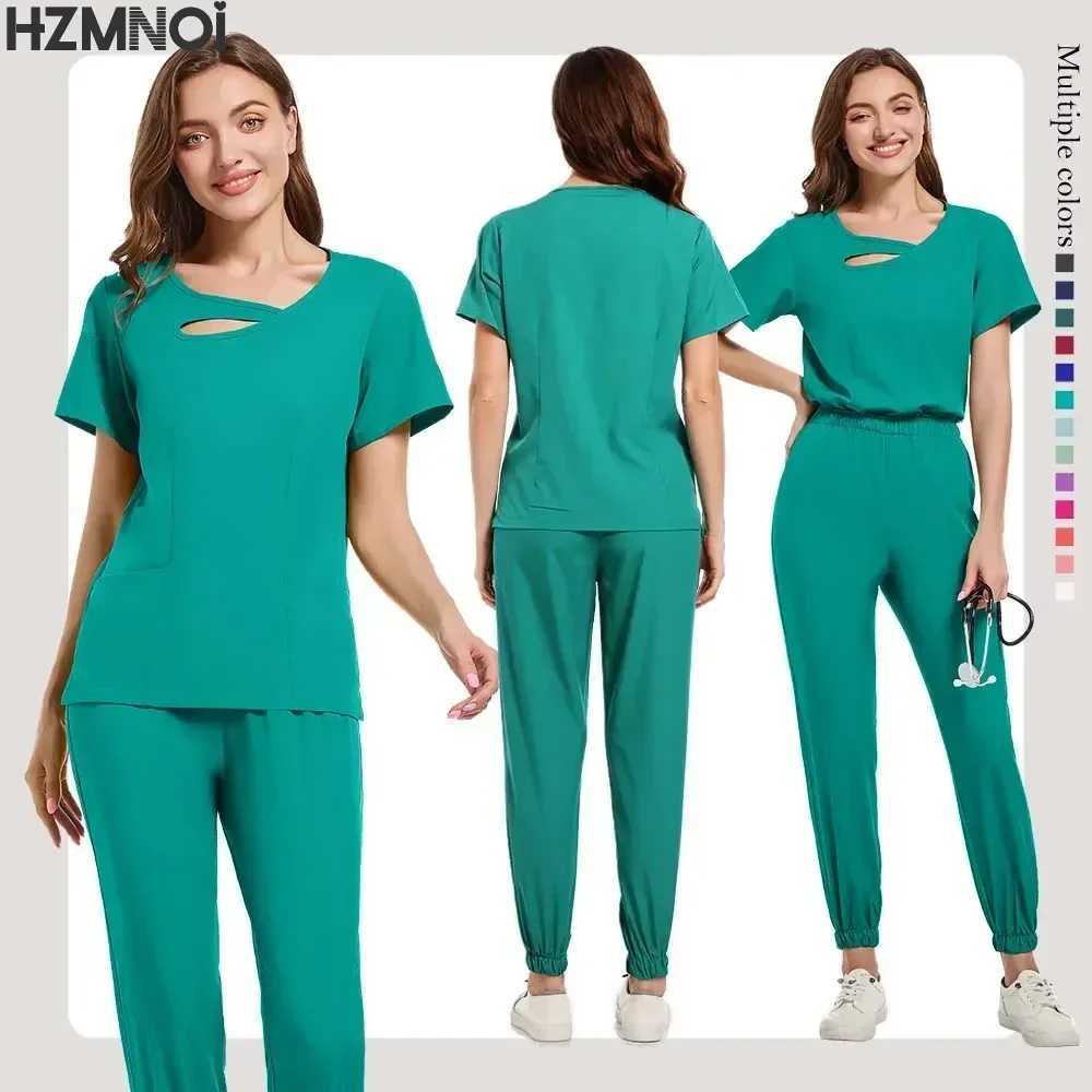 New Nurses Accessories Women Medical Uniforms Hospital Doctor Scrubs Sets Dental Clinic Beauty Sn Spa Pet Workwear Clothes X250410