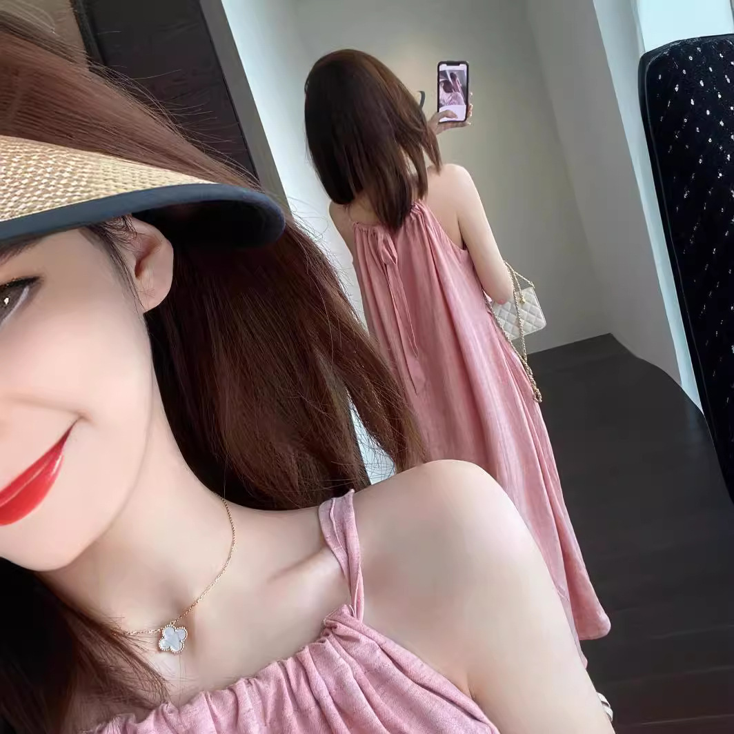 L164 Whitening holiday style loose long skirt lazy dress female summer new style