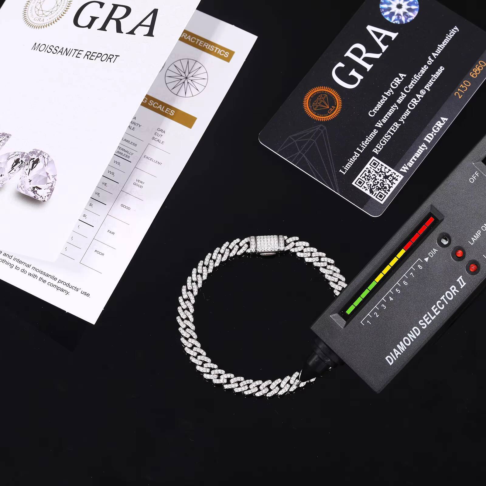 Cheap Price Pass Diamond Tester 6mm 925 Sterling Silver VVS Moissanite Iced Out Hip Hop Jewelry Cuban Link Bracelet Men Women