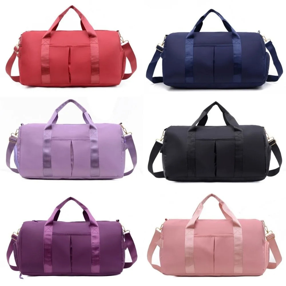 Oxford Travel Luggage Bag Multi-functional Multi Layered Nylon Duffle Bag Solid Color with Shoe Compartment 251110