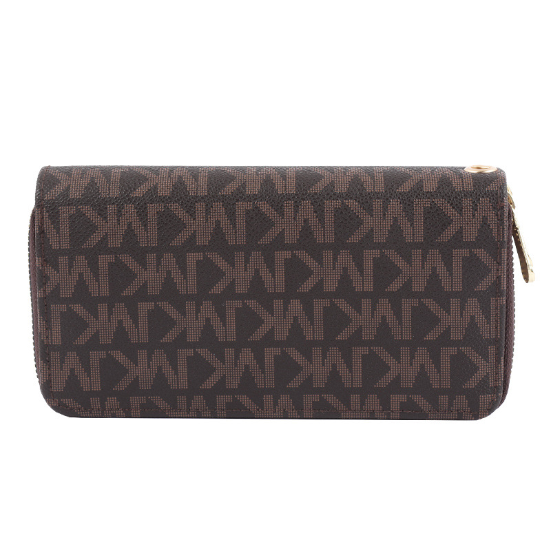 Long wallet women's wholesale 2025 new double zipper handbag women's double-layer printed large capacity mobile phone bag holiday gift