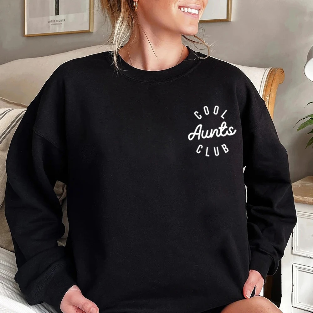 Cool Auntie Club Sweater Shirt Favorite Hoodie Gift from Niece Fun Womens Clothing 250314