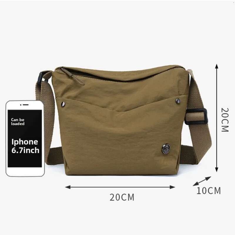 Ultra-Light Nylon Crossbody For Women Adjustable Wide Strap Lightweight Women's Zipper Closure Stylish Messenger Bag