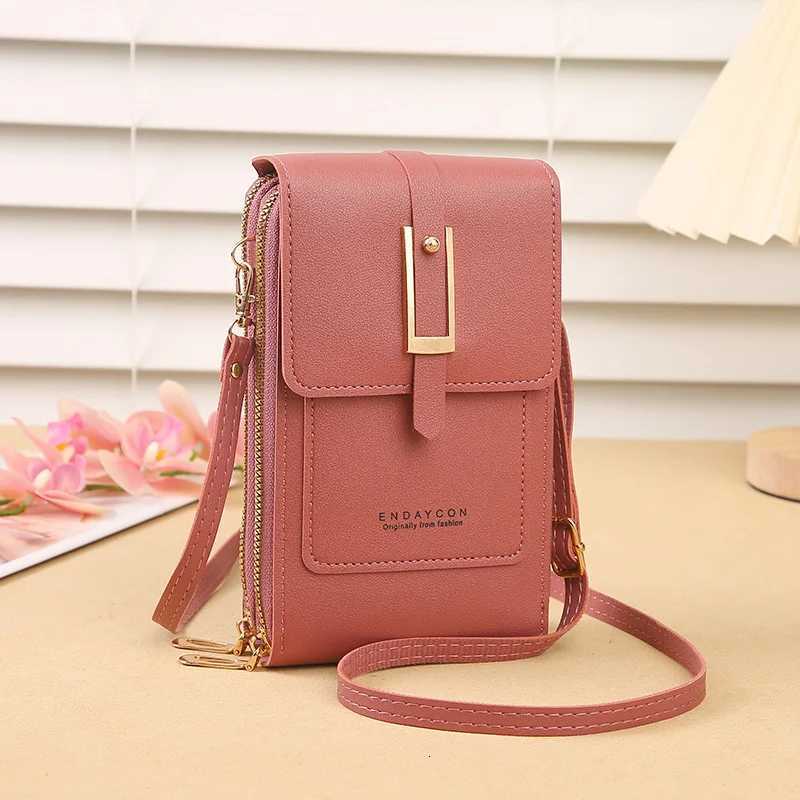 New transparent touchscreen phone bag trend simple crossbody small bag phone womens bag change bag vertical designT251110