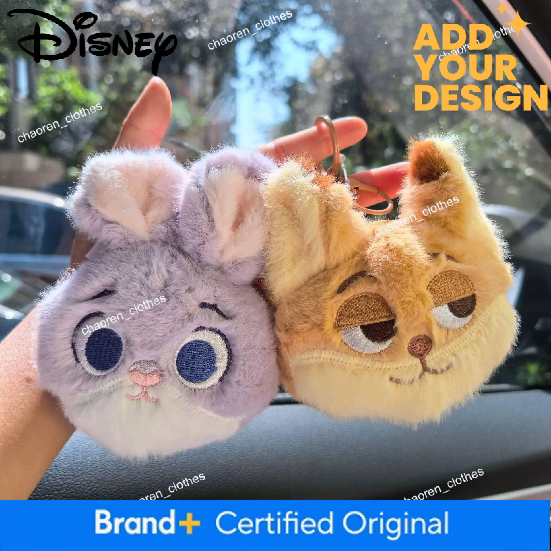 Disney Zootopia toys Nick Wilde Judith Laverne Hopps plush coin purse charm cartoon bag pendant birthday Christmas gift