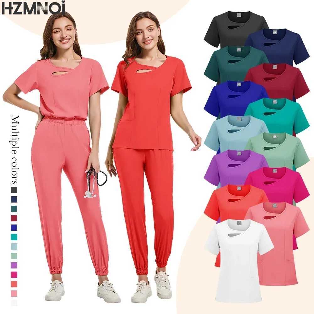 High Quty Medical Uniforms Women Scrubs Sets Nursing Accessories Hospital Beauty Sn Spa Work Clothes Suit Surgical Gowns X2504101