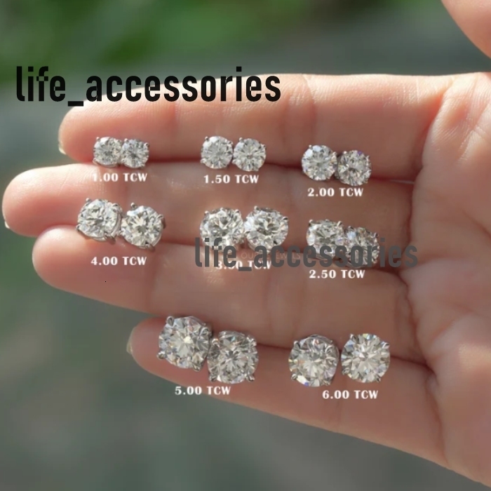 Hot Sale Lab Grown Diamond Earrings 10K/14K/18K Gold Ice Out 1CT D Color Lab Grown Diamond Earrings