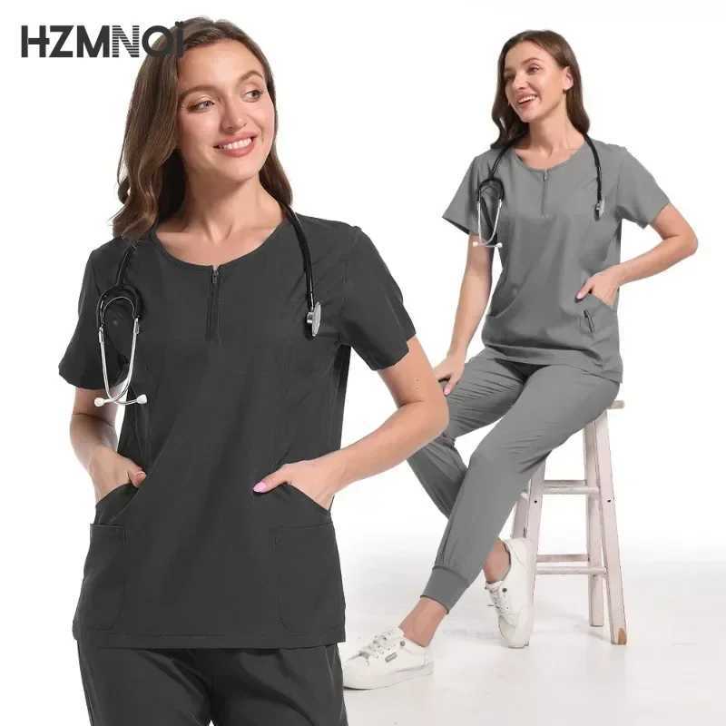 New Medical Uniforms Men Women Nursing Clothes Beauty Come Nurse Scrubs Sets Doctor Dentist Workwear Clinical Tops Pants X250410