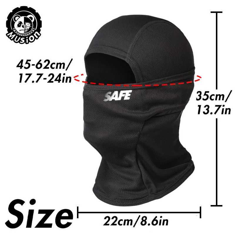 Musion Balaclava Motorcycle Mask Fashion Print Windproof Sunscreen Full-Face Mask Breathable Mesh Suitable Cycling S251110