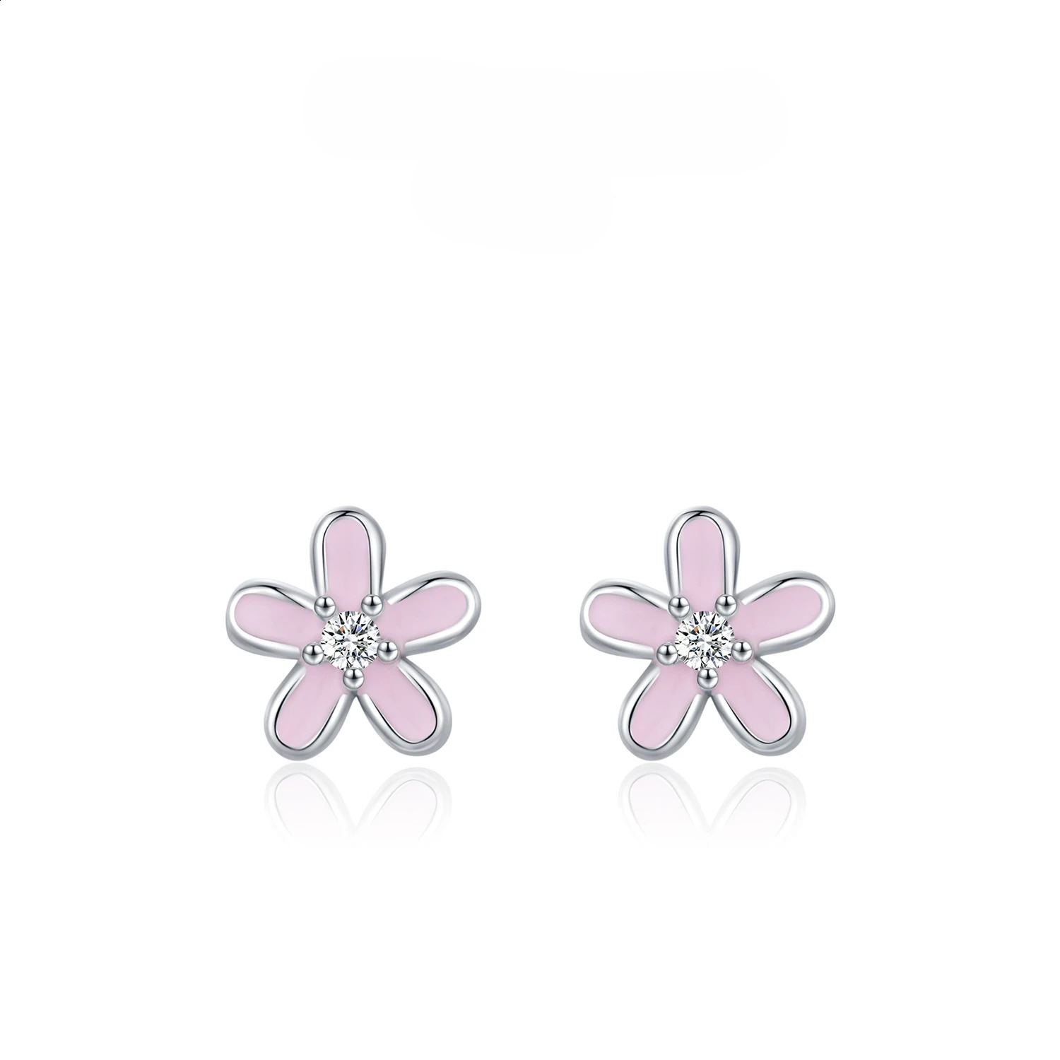 Dawns Jewel S925 Silver Gentle Womens Style Simple Single Water Diamond Earrings Forest Premium Womens Flower Earrings 250409