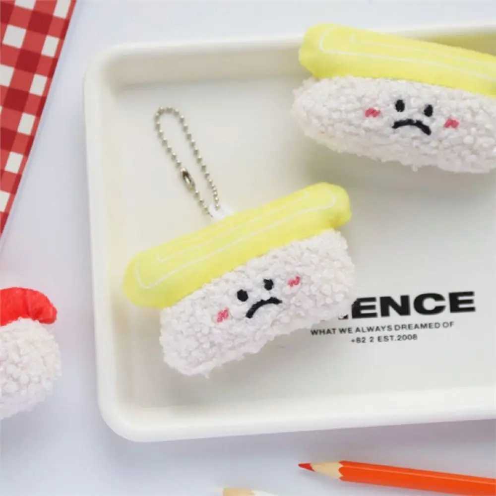 Creative salmon sushi plush doll keychain sweet shrimp plush doll toy expressing Korean style decoration W250411
