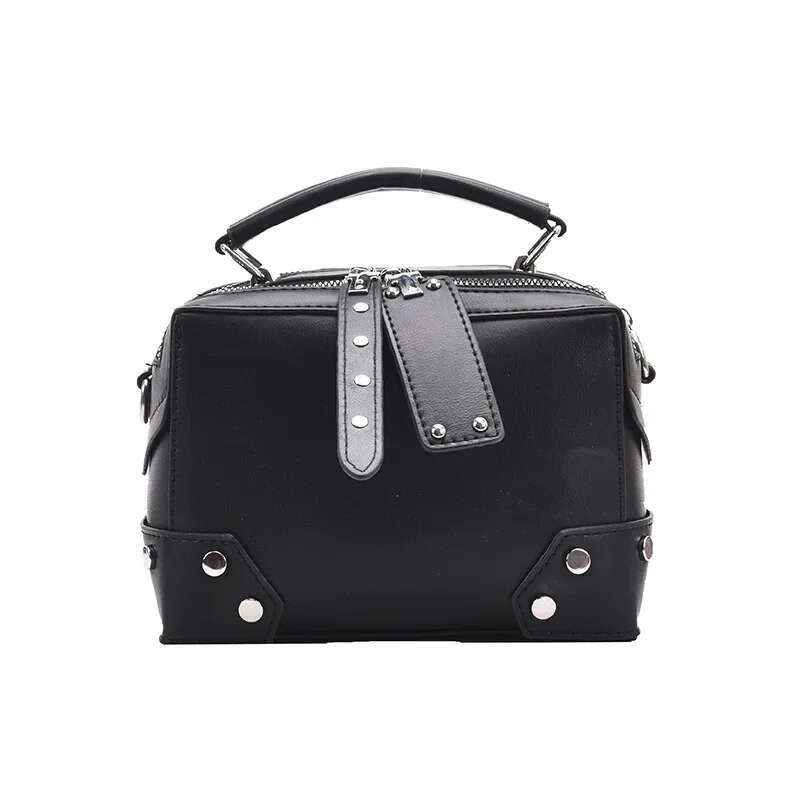 New Rivet Net Red Shoulder Fashion Solid Color Messenger Cross-Border Small Bag Women