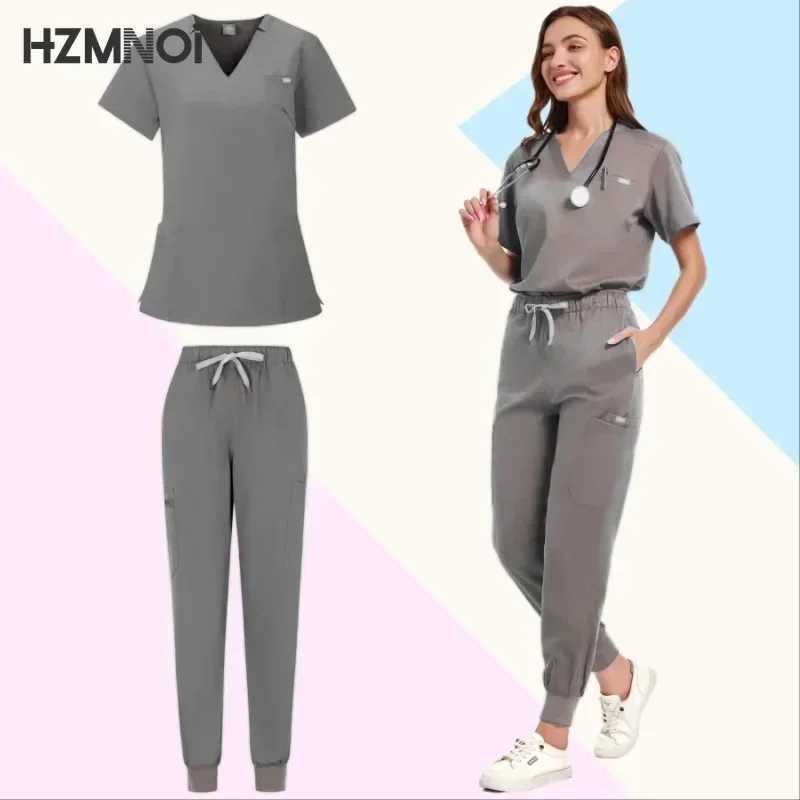 Surgical Uniforms Woman Nursing Enfermeria Sets Top Pant Articles Medical Uniform Scrubs Clinical Beauty Sn Hospital Suits X2504105