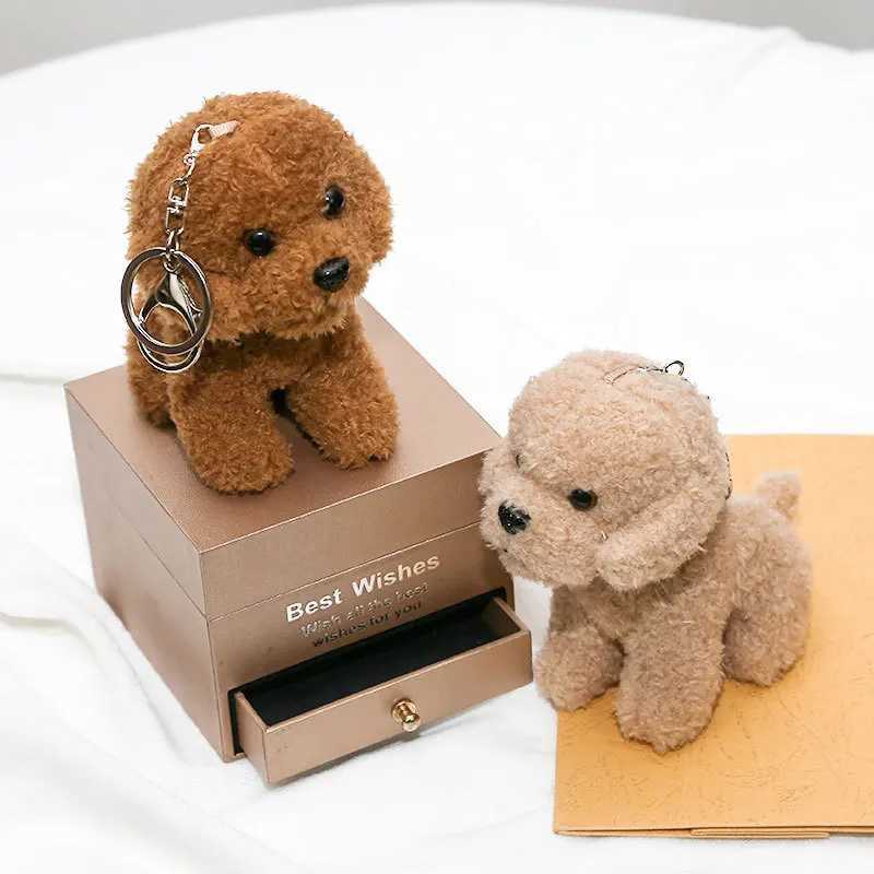Cute Teddy Dog Plush Keychain Small Pendant Childrens Toy Backpack Hanging with Animals Christmas Gifts W250411